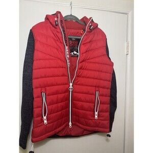Super Dry Storm Coat Red & Blue Men’s Size Large